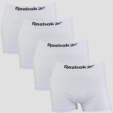 Imagem de Kit 4 Cuecas Boxer Masculina Reebok Original Lisa Premium, 4 branco, P