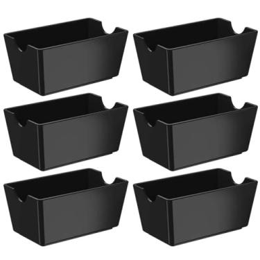 Imagem de Kit 6 Porta Sachês Pretos Molhos Chá Açúcar Uno Coza Organizador de Mesa