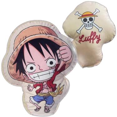 Imagem de Almofada Formato Fibra Luffy One Piece 36Cm