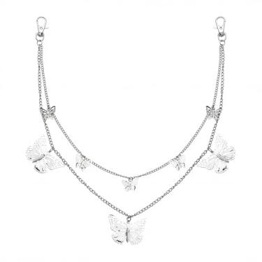 Imagem de Corrente de calça gótica para mulheres e homens, punk em camadas, corrente de bolso gótica, corrente de bolso para mulheres, pingente de cintura hip hop, Small, Metal, Sem Pedra Preciosa