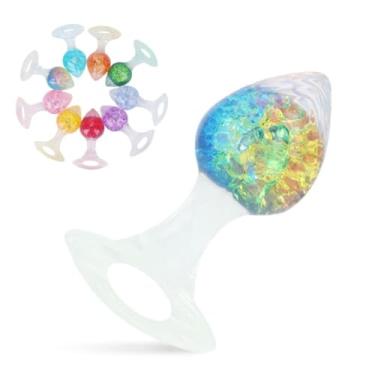 Imagem de Plug Anal Coração Pequeno Em Silicone Com Esfera De Vidro Interno Macio Seguro Prazer Suave [COLORIDO]