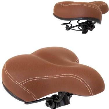 Imagem de Banco Selim Retrô Marrom c/ Mola Beach Bicicleta GTA Bike