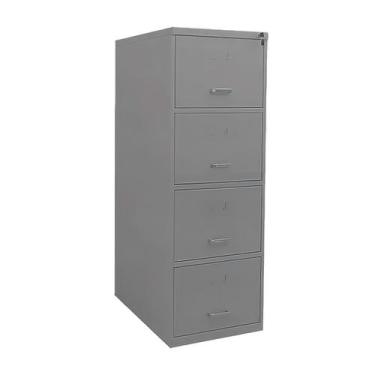 Imagem de Arquivo de Aço 4 Gavetas para Pasta Suspensa com Chave, Organizador de