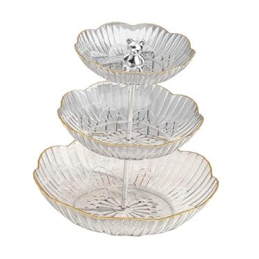 Imagem de Ｂｅｓｇａ Stand de cupcakes de sobremesa Servando suporte para cesta de frutas em camadas de alimentos de alimentos para pastel, Limpar 3 Níveis