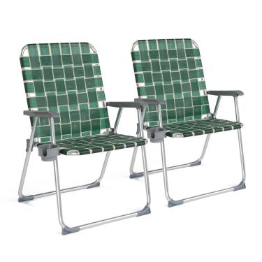 Imagem de Cadeira de jardim vingli Folding Webbed Oversize com porta-copos x2