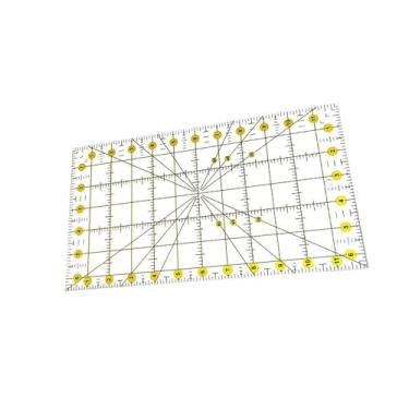 Imagem de Fancyes Modelo de corte de pano de régua de acrílico Medição de panor, 6.5 Inx12 in