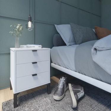 Imagem de Mesa de Cabeceira 3 Gavetas Morgan Falkk