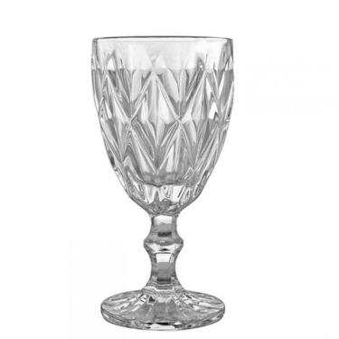 Imagem de Taça Para Agua Vidro Diamond Clear Vitral Verre - Mimo 4 Unidades