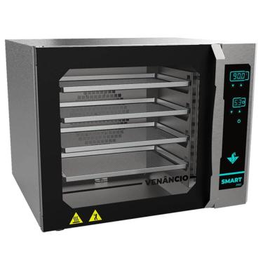 Imagem de Forno Industrial Elétrico Venâncio Convector Smart Pro Aço Inox 4 Esteiras FCSP4E 220V 