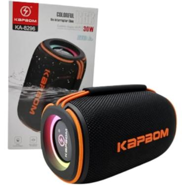 Imagem de Caixa de Som Bluetooth Led RGB Portátil Ka-8296, 30W, À Prova D'água