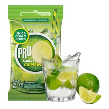 Imagem de Preservativo Prudence Caipirinha Com 3 Unidades Cor & Sabor