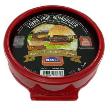 Imagem de Forma Modeladora Para Fazer Molde Hamburguer Manual Recheado - Plasúti