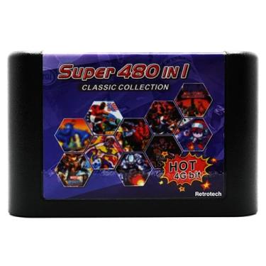 Imagem de Retrotech 480 In 1 Classic Collection Multi Game Cartridge For Sega Genesis Console - Black