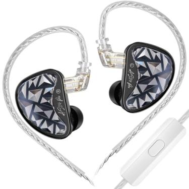 Imagem de Fones de ouvido intra-auriculares KZ AS24 Pro, fones de ouvido HiFi com isolamento de ruído baixo, 12 drivers de armadura equilibrada IEM com fio (com microfone, versão padrão)