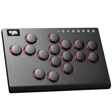 Imagem de JZW-Shop All Metal Arcade Stick M16, controlador Arcade All-Button para Switch, PC, PS4, PS3, Steam Deck, Arcade Fight Stick Joystick com Turbo e RGB personalizado, suporta troca a quente e SOCD