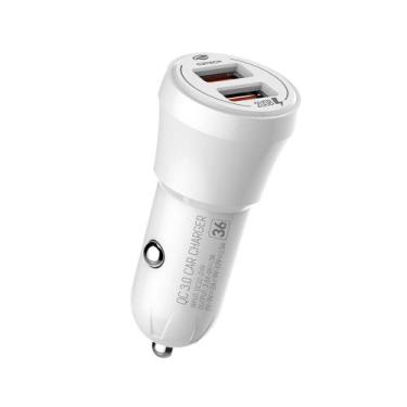 Imagem de Carregador Veicular 2 Usb Quick Charge 3.0 Ucv-Q230Wh C3Tech