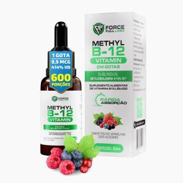 Imagem de Vitamina B12 Metilcobalamina Sublingual Liquida Gotas, Sabor Frutas Ve