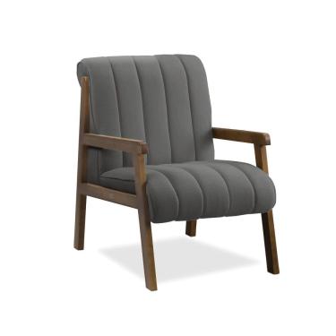 Imagem de Poltrona Decorativa para Sala Base de Madeira Daline Bouclê E03 - D`Rossi