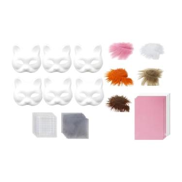 Imagem de Generic DIY KIT COSPLAY PARTIMANTE a PINTURA Máscara de Animal Carnival Masquerade, Style E