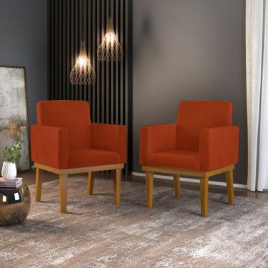 Imagem de Kit 2 Poltronas Rosa Reforçada Penteadeira Quarto terracota