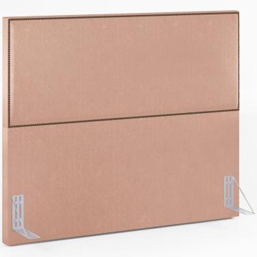 Imagem de Cabeceira Para Cama Box Vicenza L02 Casal Fixação No Box Madeira Reflorestada Linho Rosê Lyam Decor