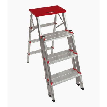 Imagem de Escada De Alumínio Bilateral 4 Degraus Duplos Apolo Art Factory