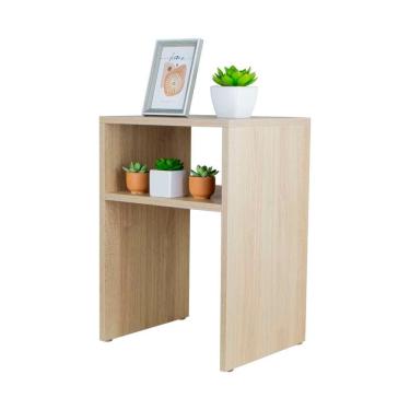 Imagem de Mesa De Cabeceira Carvalho Cama Solteiro Quarto Sala 35cm