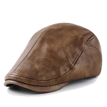 Imagem de Boina Estilo Americana Qualidade Especial Ajustável Marrom Escuro 58cm