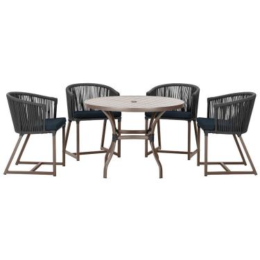 Imagem de Mesa Com 4 Cadeiras E Noronha Estofado 12 Trama Original Preto