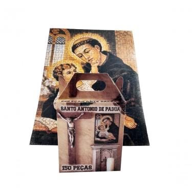 Imagem de Quebra-cabeça Santos De Devoção Santo Antônio De 150 Pçs Mdf