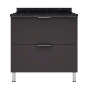 Imagem de Cozinha Completa Bartira Rubi Com 7 Portas E 5 Gavetas - 280 Branco-freixo-grafite