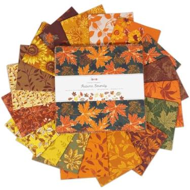 Imagem de Pacotes de berloques de algodão com 40 peças para acolchoamento, bolos gordos de um quarto de camada, restos de tecido para artesanato, quadrados de colcha pré-cortados 25,4 x 25,4 cm, quadrados de