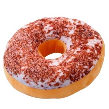 Imagem de Almofada de assento Donut – Almofada de donut feita com tecido super macio e ultra premium, almofada para cadeira de escritório em casa para trabalho longo sentado 39,9 cm, Tiramisu