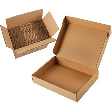 Imagem de werfami Caixas De Papelão Ondulado Marrom 11X8X2, Pacote Com 30 Unidades, Para Envio Em Correio Pequenas Empresas, Embalagem Correspondência