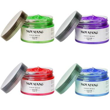 Imagem de EFLY Giz De Coloração Temporária Para Cabelo Infantil, Cera Meninas 4, 5, 6, 7, 8 E 9 Anos, Presentes Aniversário, Festa, Cosplay, Dia Das Crianças, Halloween, Natal (4, Vermelho, Azul, Roxo, Verde)