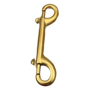 Imagem de menolana Fivela de fecho de pressão com parafuso de extremidade dupla para mergulho BCD Scuba Metal Marine Chain Clip Fastener para balde de ração agrícola, 115 Mm de Ouro
