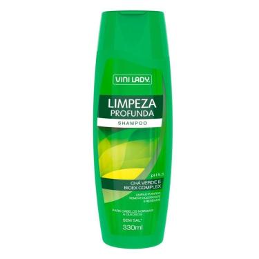 Imagem de Shampoo Limpeza Profunda Chá Verde e Bioex Complex 330ml Vini Lady-Unissex