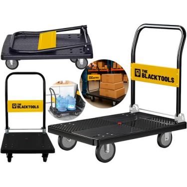 Imagem de Carrinho De Carga Multiuso Plataforma Aba Dobrável Capacidade 150kg - 