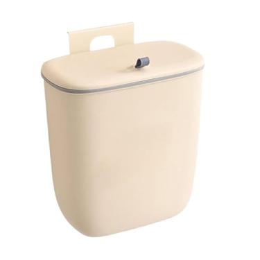 Imagem de IEUDNS Lixeira de compostagem de cozinha, lixeira de lixo de grande capacidade montada na parede, lata de lixo suspensa para armário, porta de armário, 12l