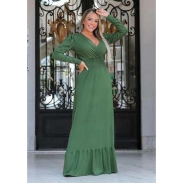 Imagem de Vestido dress feminino  manga  longa - Tamanho PP - charme modas 