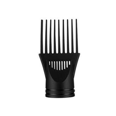 Imagem de Pente universal para secador de cabelo, ferramenta de bocal de penteado, bico de fixação de pente de cobertura de vento de cabeleireiro preto para alisar aparelhos naturais encaracolados finos