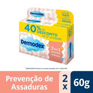 Imagem de Kit 2 Pomadas de Assadura Infantil Dermodex Prevent 60g cada
