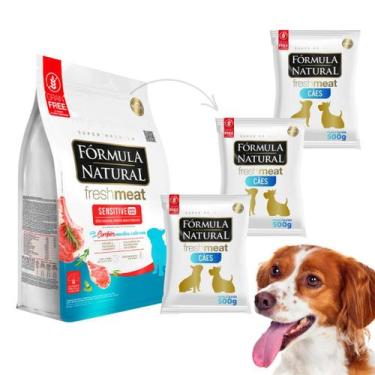 Imagem de Combo Com 3x500g Rações Para Cães Com Pele Sensível Formula Natural Po