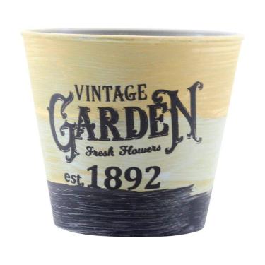 Imagem de Mini Vaso De Planta Cachepot Estampado Decorado 11cm