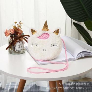 Imagem de Bolsa Infantil de Pelúcia Unicórnio, Gatinha, Sapinho, Elefante, Panda