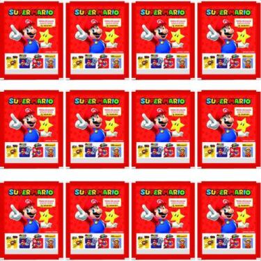 Imagem de Kit 50 Figurinhas Super Mario Hora De Brincar 10 Envelopes Personagem 