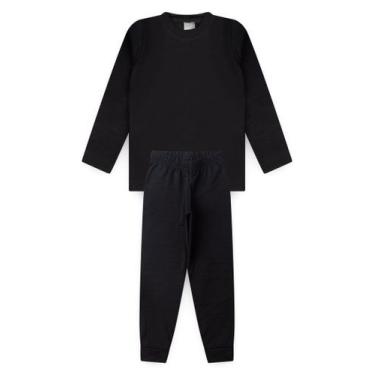 Imagem de Conjunto Inverno Segunda Pele Unissex Preto Blusa e Calça - Molekada, 