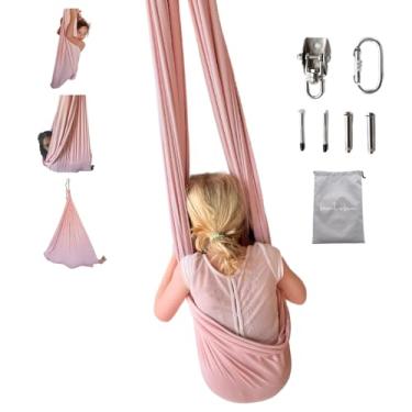 Imagem de Saint Esen Balanço Sensorial da – Balanço Terapêutico de Compressão Interno e Externo com Ferragens Giratórias de 360°, Balanço de Teto de Camada Dupla para Crianças e Adultos com Autismo – Até 90 kg