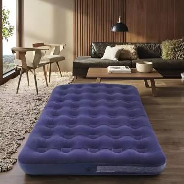 Imagem de Colchão Inflavel Casal Multiuso Cor Azul C Inflador Embutido Inflador 