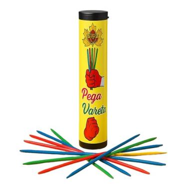 Imagem de Pega Vareta Jogo Clássico 21 Varetas Coloridas | Brinquedo Educativo Desenvolve Concentração e Coordenação Motora | Diversão Garantida Para Família Crianças 6+ Anos